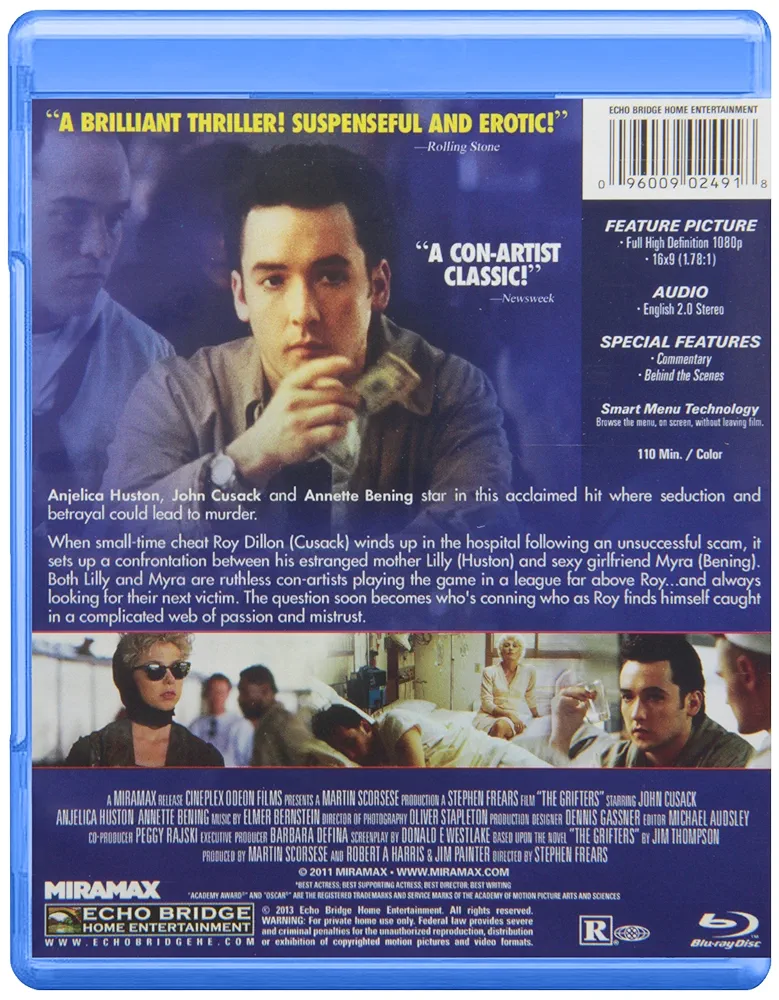 Amazon.com: The Grifters [Blu-ray] : John Cusack, Anjelica